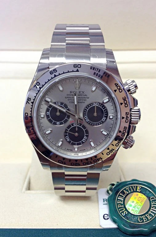 Rolex Daytona 116509 White Gold Steel Dial